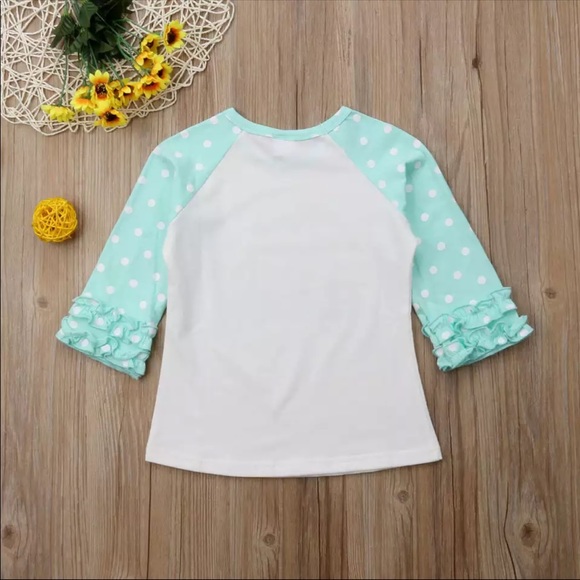 🌼LAST ONE!! 4t Boutique Fall Ruffle Dot Shirt 🍁 - Picture 5 of 6